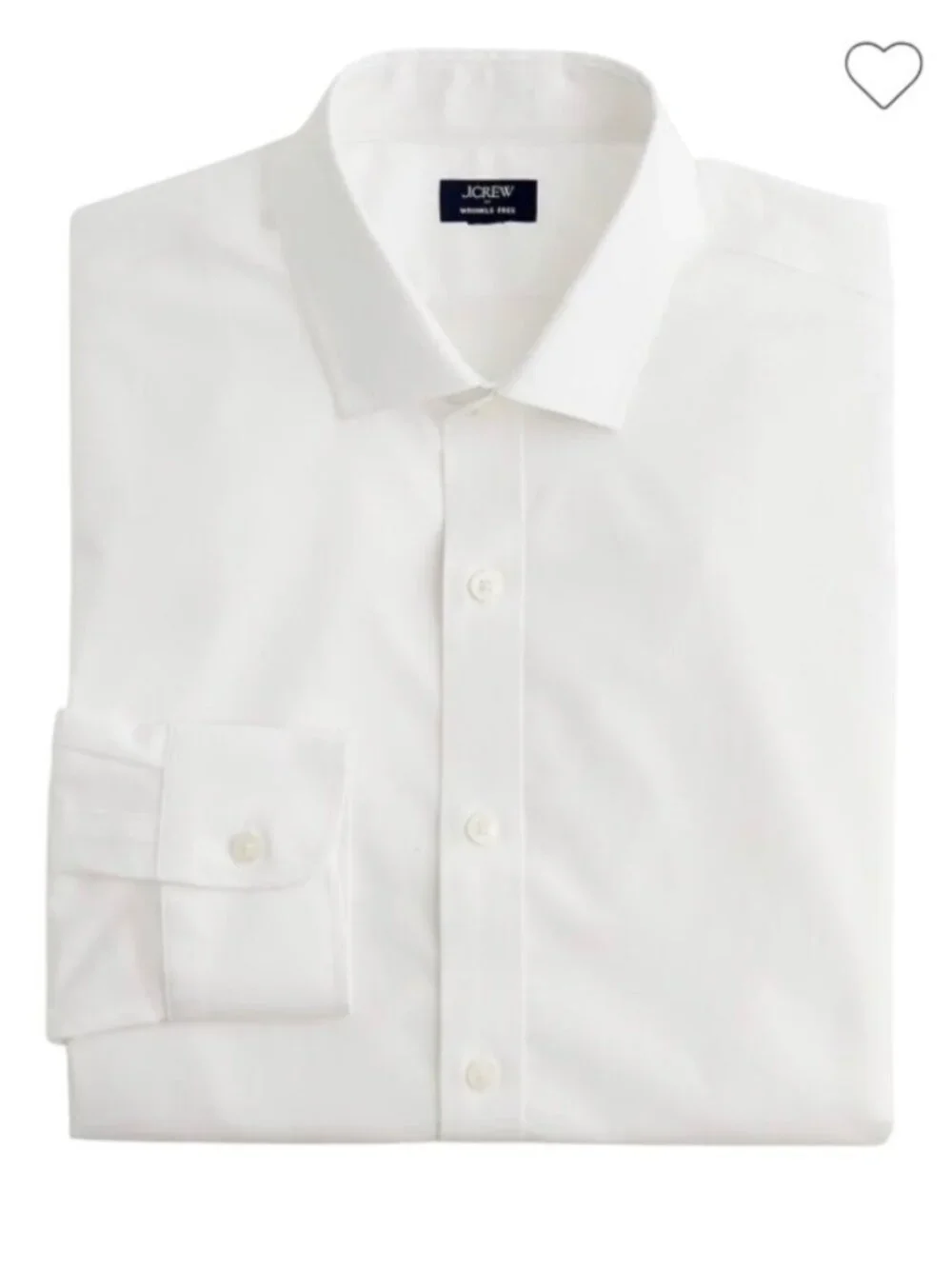 J Crew Mens Wrinkle-Free Dress Shirt~Size M 15-15.5~White Slim Fit NWT L17 25